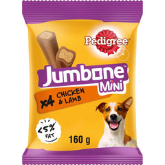 Pedigree Jumbone Mini - Dog Treats - with Chicken and Lamb - 1 Pack of 4 Chews