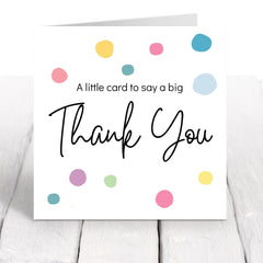 Thank You Card - with Envelope - Wedding Teacher Teaching Assistant Nurses Doctors Small Business Kids Friend Single Large - Thank You Gifts for Women - 14cm (5 Pack)