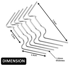 50 Pieces Greenhouse Glass Clips, 1.6 mm Thick Stainless Steel Greenhouse W Clips Greenhouse Glazing Clips Greenhouse Window Clips Wire Clips for Greenhouse Glass