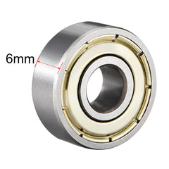 sourcing map 606ZZ Deep Groove Ball Bearing Double Shield 606-2Z 80016 6mm x 17mm x 6mm High Carbon Steel Z1 Bearings (Pack of 8)