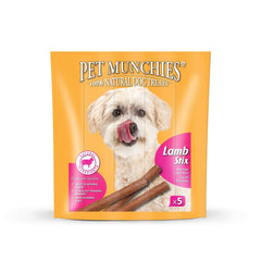 Pet Munchies Lamb Stix Dog Treats, Healthy Training Treats with Natural Ingredients 50g, Pack of 1 (5 stixs)