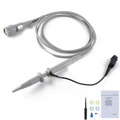 OWON 100MHz Oscilloscope Probe Kit, BNC Oscilloscope Clip Probe Attenuation Can be Adjusted by 1x or 10x Slide Switch for Series Oscilloscope