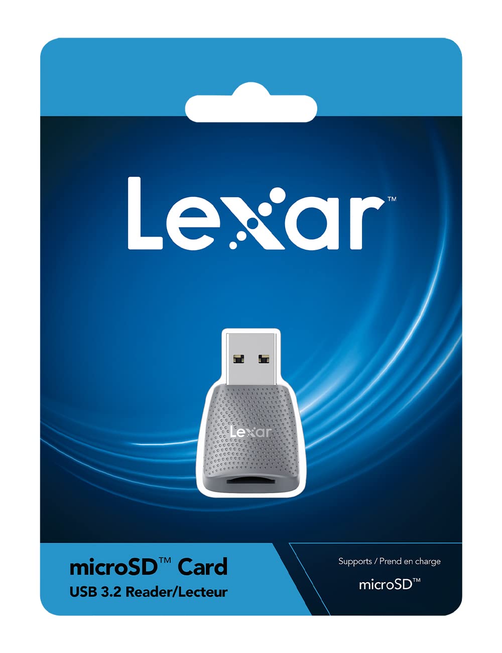 Lexar Micro SD Card Reader, USB 3.2, Up to 170MB/s Read/Write Speed for MicroSDXC/SDHC TF Memory Card (LRW330U-BNBEG)