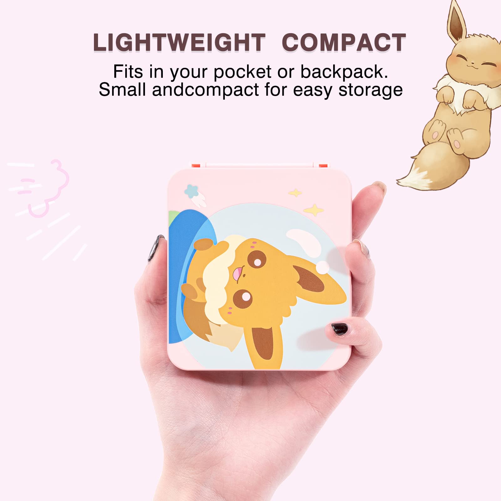 DLseego Switch Game Card Case Compatible with Switch/Switch OLED/Switch Lite,Game Card Holder Storage Box with 12 Game Card and 12 Micro SD Card Slots-Pink Foxes