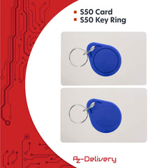 AZDelivery 3 x RFID Kit - MFRC522 Compitabile with RC522 RF IC Card Reader Sensor Module, RFID Chip Key Ring and S50 Card 13.56MHz, Compatible with Arduino and Raspberry Pi including E-Book!