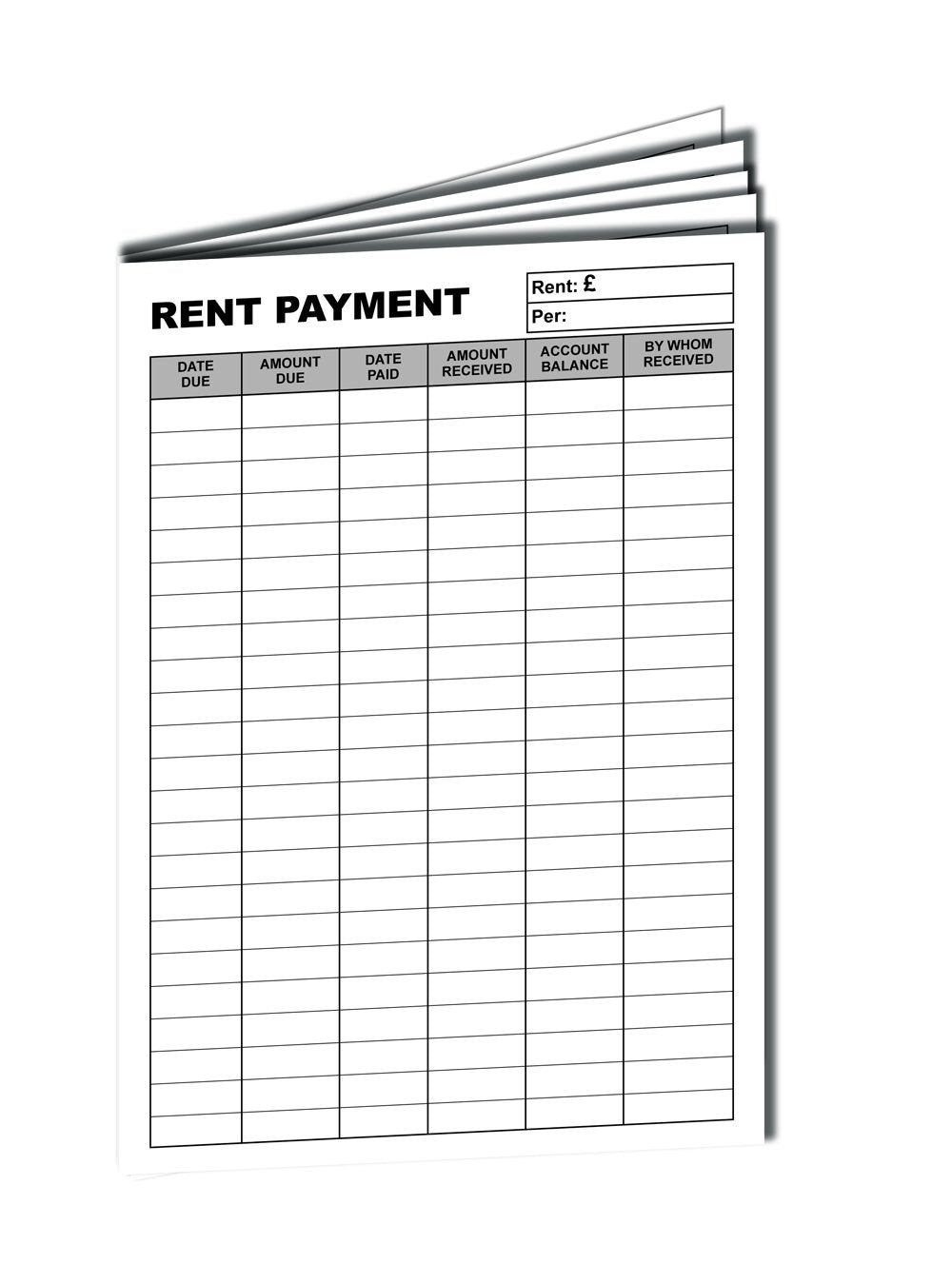 Cherry Tenants Rent Book - Assured Tenancy & Assured Shorthold Tenancy - Weekly/Monthly A5 16pages