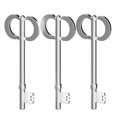 key for disabled toilets uk-Pack of 3, made of durable steel with a sleek silver finish