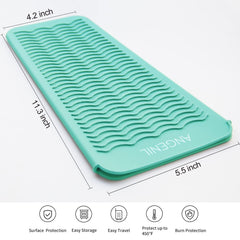 ANGENIL Heat Resistant Silicone Mat Pouch For Cordless Flat Iron Hair Straighteners And Curlers In One, Hair Straightener Brush, Hairdryer, Curling Iron Wand Tongs, Gifts For Women, Food Grade