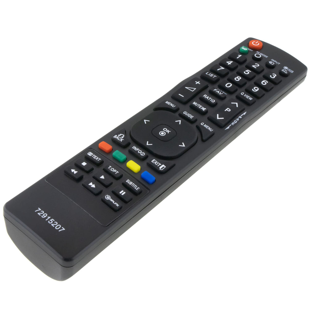 Replacement Remote Control for LG AKB72915207 Television