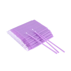 G2PLUS 200PCS Micro Applicators Brushes, Light Purple Disposable Micro Applicators, Disposable Eyelash Extension Swabs for Eyelashes Extensions