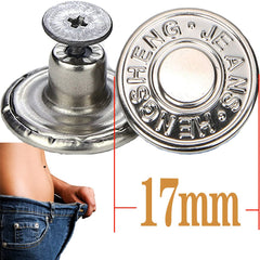 (20 Sets 17mm) Replacement Snap Buttons Adjustable Jeans Buttons Removable Buttons for Jeans Button Replacement Jean Pins for Jean Adjustable Button for Jeans Pants Button Adjuster for Jeans