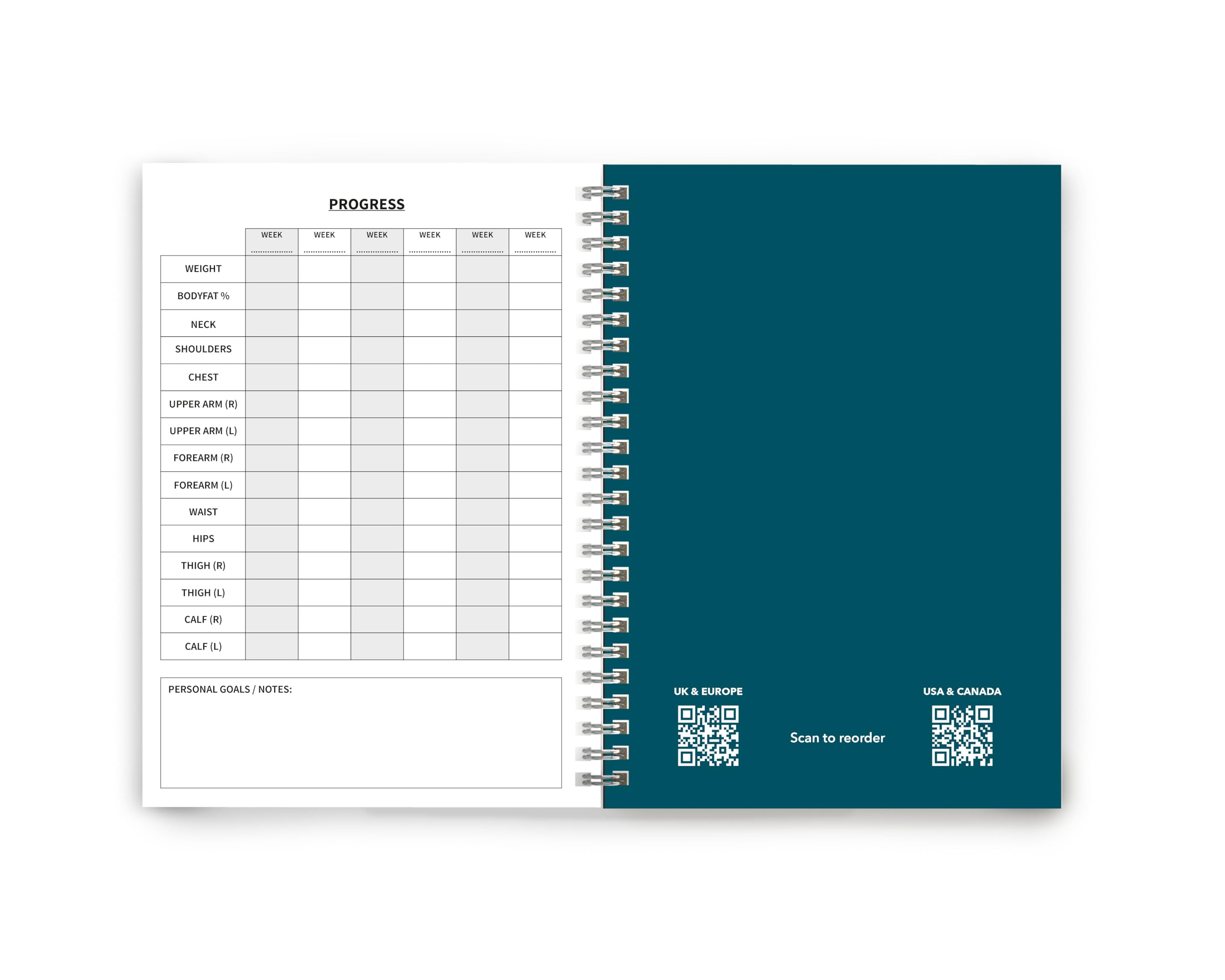 The Gym Log - The Perfect Logbook to record all your Workouts - A5 size with 104 pages and enough space for 100 workouts - An essential for all fitness regimes