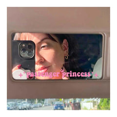 4 Passenger Princess Auto Parts, Vinyl Passenger Princess Sticker Rose Heart Star Crown Nicer Waterproof Vehicle Mirror Sticker, Window Rear, View Mirror Women Car Decoration (Pink)