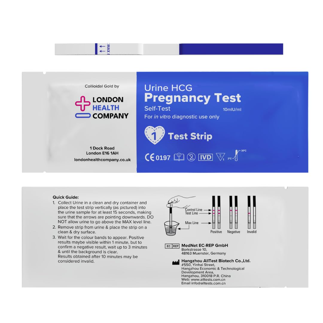 Pregnancy Test Strips (10 MIU/ml HCG Sensitivity) for Early Detection (30)