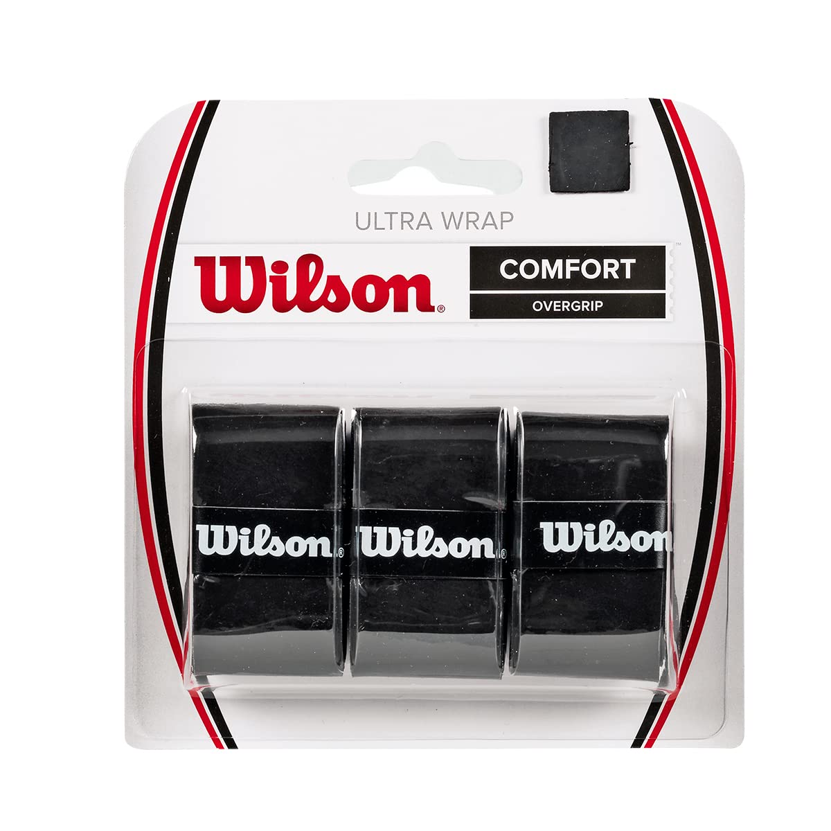 Wilson Overgrip, Ultra Wrap Overgrip, Unisex, Black, Pack of 3, WRZ403000