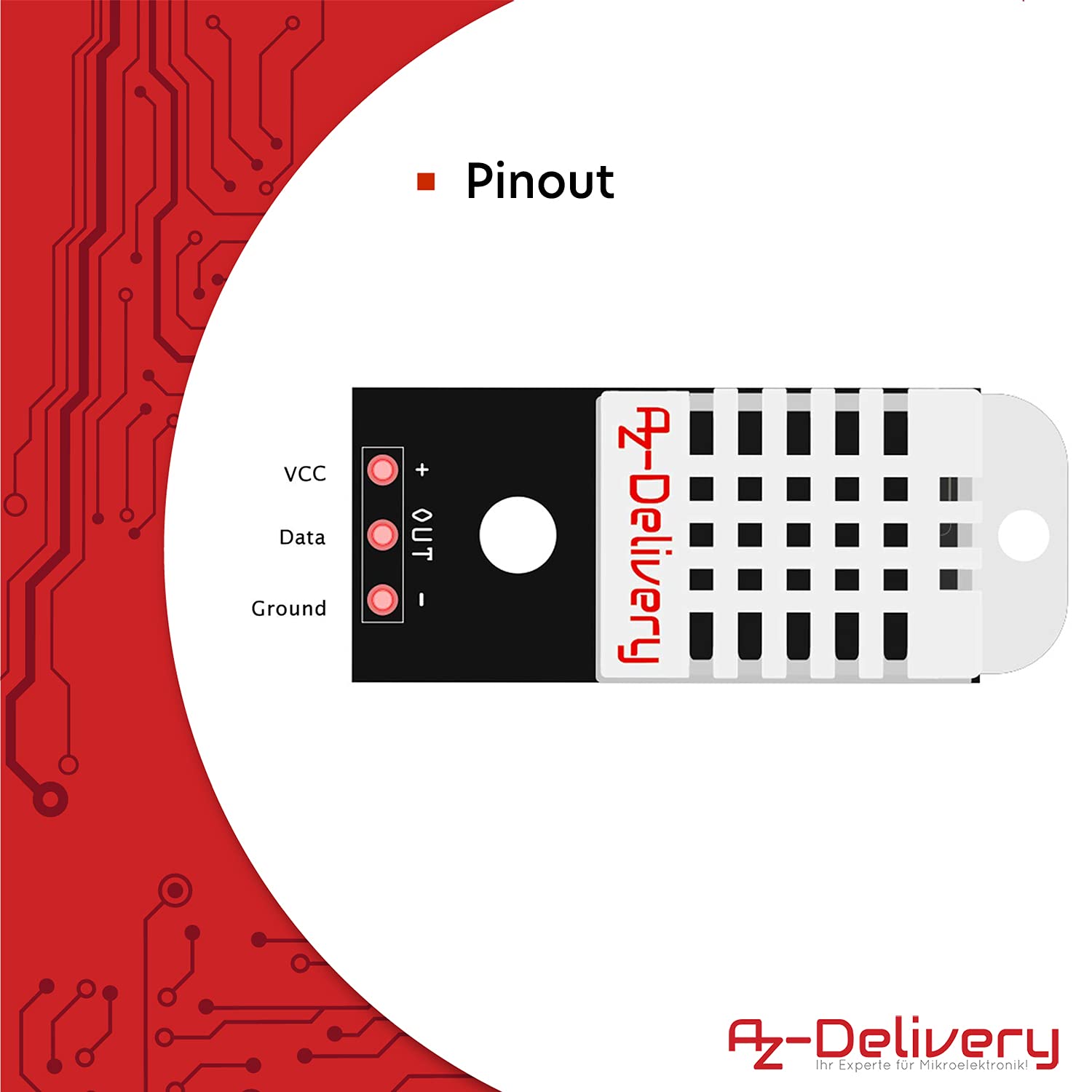 AZDelivery 3 x Temperature and Humidity Sensor Module with Cable Compatible with DHT22 Compatible with AM2302 Compatible with Arduino and Raspberry Pi including E-Book!