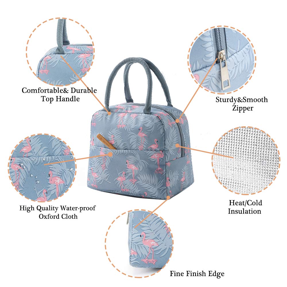 Insulated Lunch Bag Tote Bag for Women Wide Open Insulated Cooler Bag Water-resistant Thermal Leak-Proof Lunch Organizer for Men Girls Outdoor Picnic Work