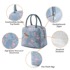 Insulated Lunch Bag Tote Bag for Women Wide Open Insulated Cooler Bag Water-resistant Thermal Leak-Proof Lunch Organizer for Men Girls Outdoor Picnic Work