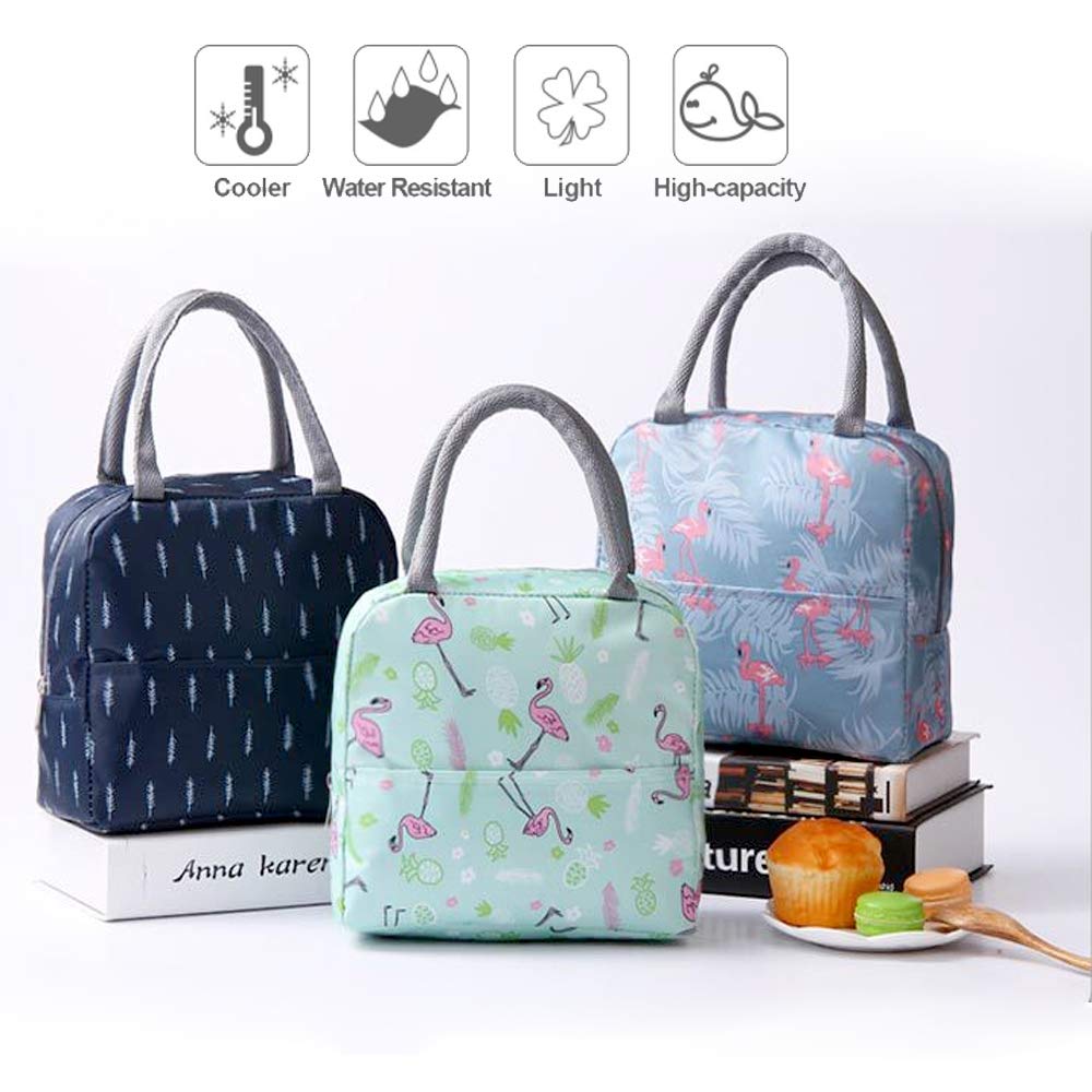 Insulated Lunch Bag Tote Bag for Women Wide Open Insulated Cooler Bag Water-resistant Thermal Leak-Proof Lunch Organizer for Men Girls Outdoor Picnic Work