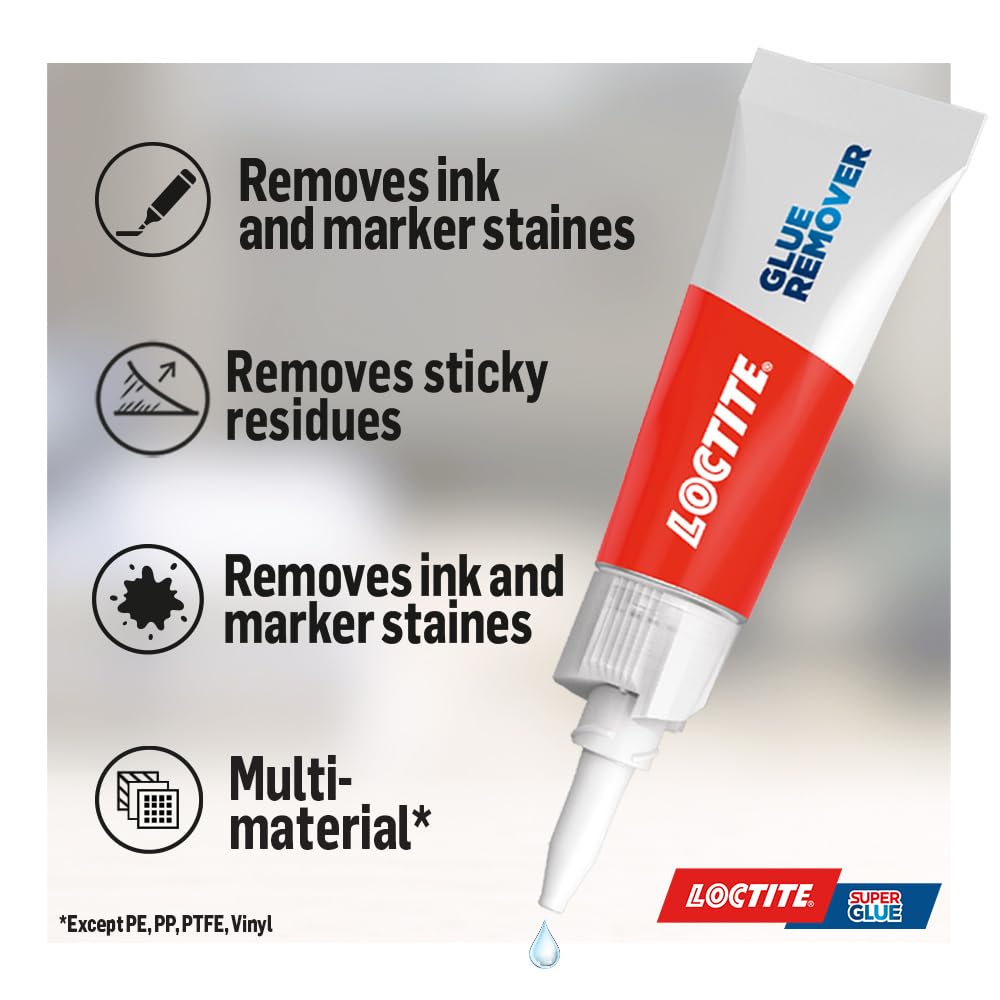 Loctite Glue Remover, Effective Adhesive Remover for Correcting Badly Bonded Items, Practical Sticker Remover for a Range of Surfaces, 1 x 5g