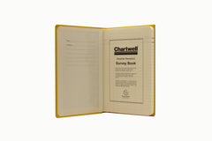 Exacompta - Ref 2426Z - Chartwell Casebound Level Survey Book - 192 x 120mm in Size, Excellent Strength When Wet, Ideal for Use Outside, Pre-Printed Pages, Yellow