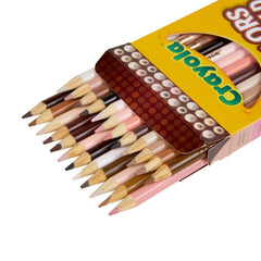 CRAYOLA Colours of the World Pencils - Assorted Colours (Pack of 24)   Colours That Represent Skin Tones from Around the World   Ideal for Kids Aged 3and