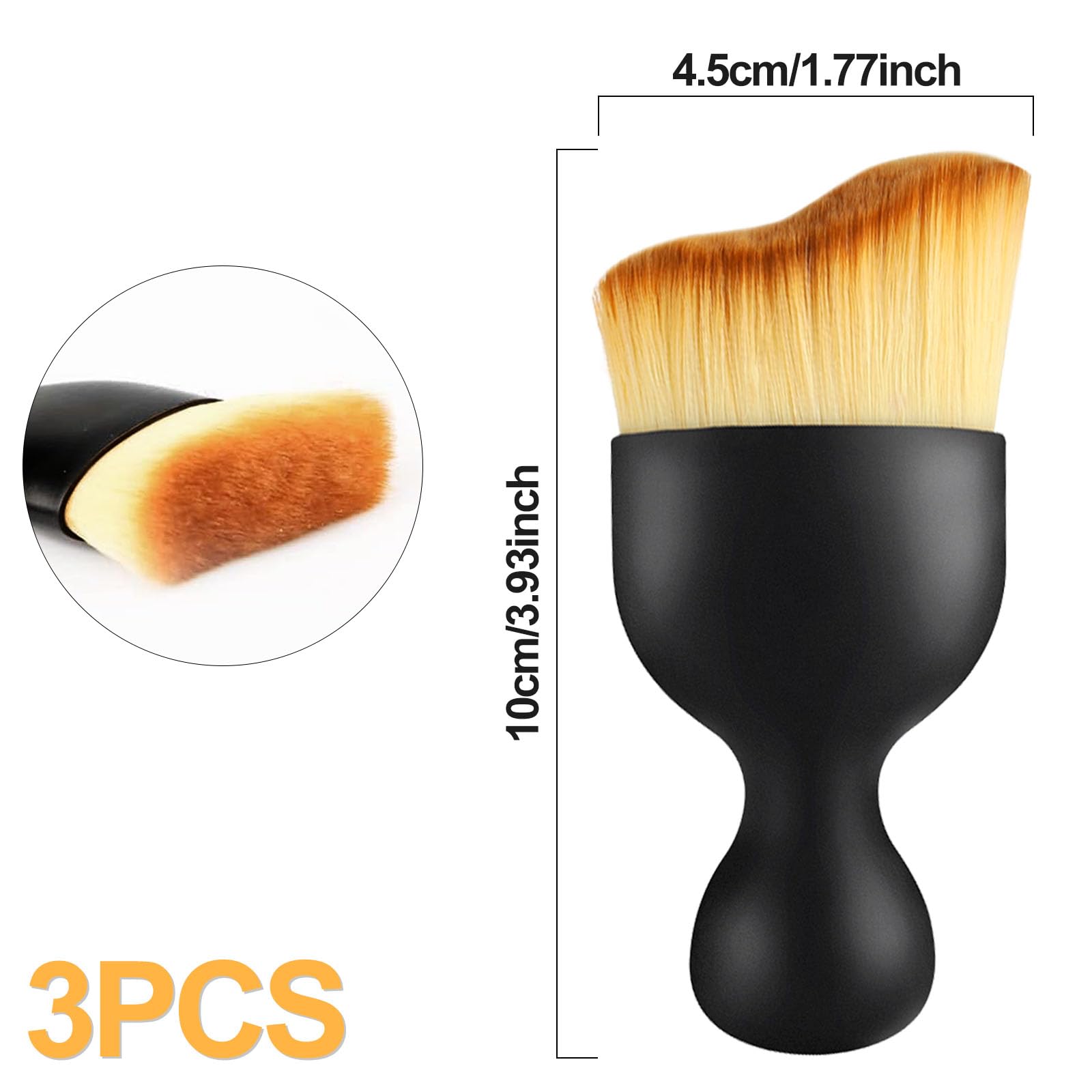 Quelcc Car Brush Interior, 3 Pieces Car Cleaning Brush, Dust Removal and Ash Removal Soft-bristled Brushes, Dashboard Air Outlet Gap Dust Removal Brushes for Automotive Air Conditioner Vents