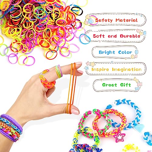 UUEMB 2500and Loom Bands Kit, 30 Colors Loom Bands for DIY Refill Bracelet Making Craft Kits, Loom Twist Bands with More Accessories in 40 Grids Case for Party, X-mas Birthday Gift for Kids