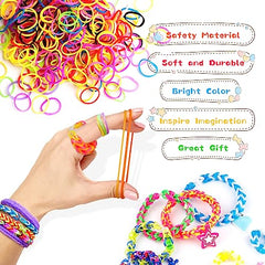 UUEMB 2500and Loom Bands Kit, 30 Colors Loom Bands for DIY Refill Bracelet Making Craft Kits, Loom Twist Bands with More Accessories in 40 Grids Case for Party, X-mas Birthday Gift for Kids