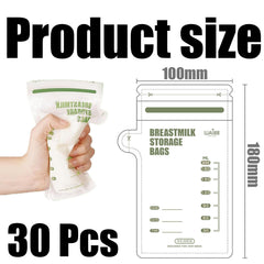 30 Pcs Breast Milk Storage Bag Zipper Seal Self Standing Milk Storage Bag Breast Milk Bags Breast Milk Storage Bags Breastmilk Containers Freezer Use Breastmilk Bags Secure Double Seal Space Saving