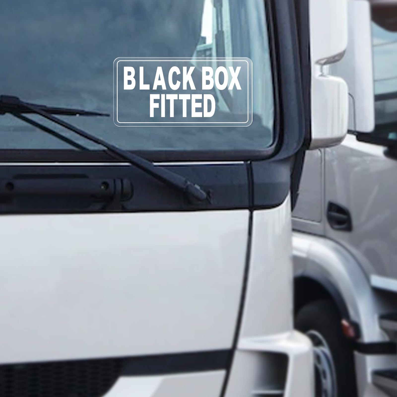 Black Box Fitted Sticker Sign Vinyl 100mm X 150mm Self-Adhesive Security Warning Decal Removable Waterproof for Car Window Bumper Door 5 PCS