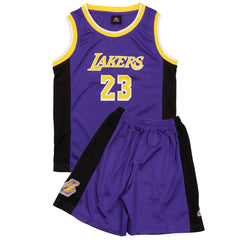 Basketball Kit Kids Boys - 2-Piece Sleeveless Basketball Shirt Top and Kids Shorts - Basketball Jersey Kit Gifts for 4 5 6 7 8-14 Year Old Child Kids,Purple(XS,120)