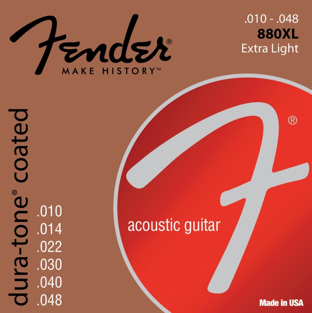 Fender Dura-Tone 80/20 Bronze Acoustic Guitar Strings 10-48 880XL