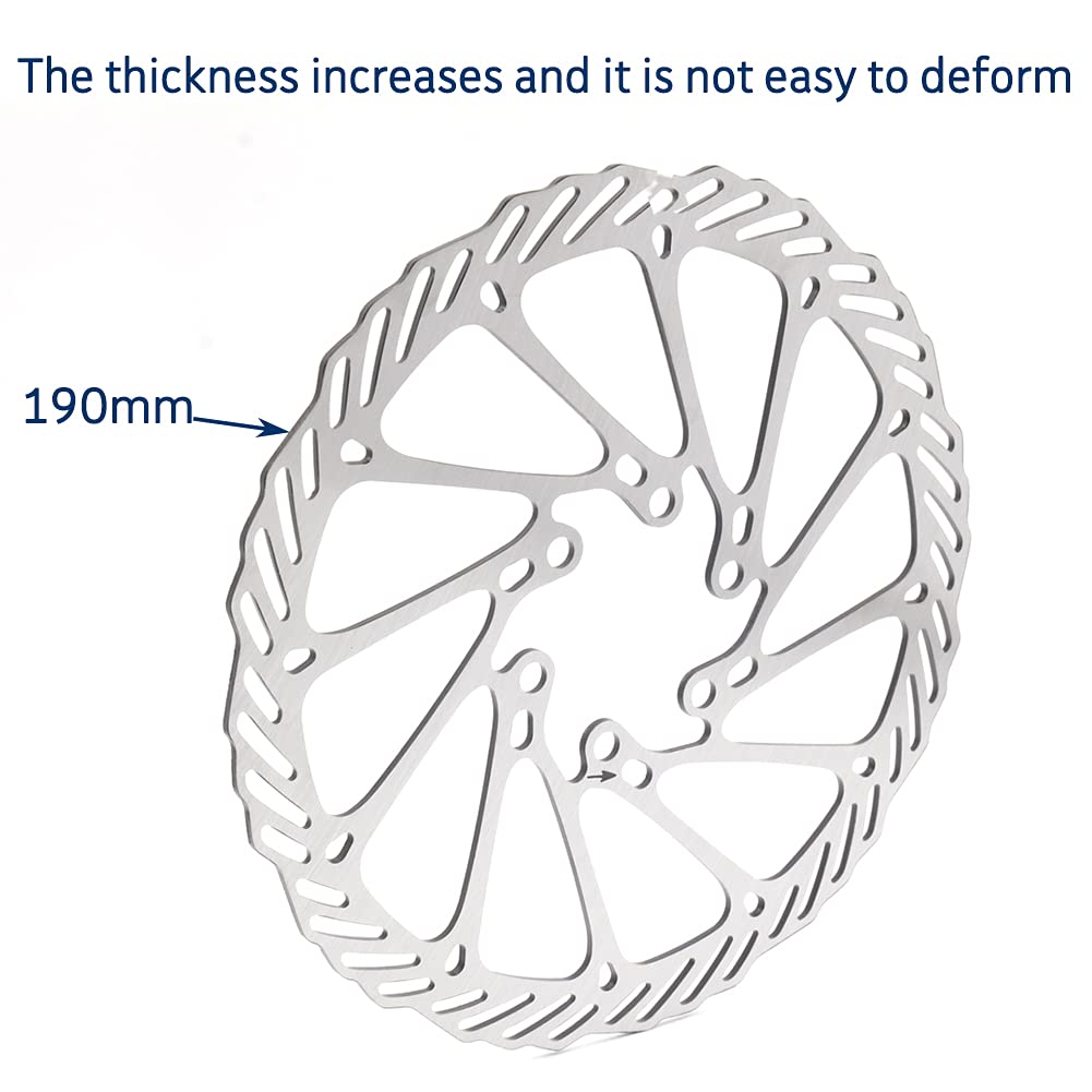 Bike Disc Brake Rotor 160/180/203mm 2 Packs Stainless Steel Bicycle Rotors with 12 pcs Screws for Most Bicycle Road Bike Mountain Bike BMX MTB (203mm)