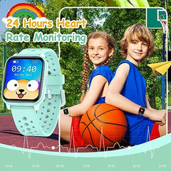 LAMA Kids Smart Watch, 1.4 inches Touch Screen Activity Trackers, Fitness Trackers With Heart Rate Monitor, Waterproof IP68 Tracker Watch Pedometer Stopwatch, Smart Watch for Girl Boy, Green