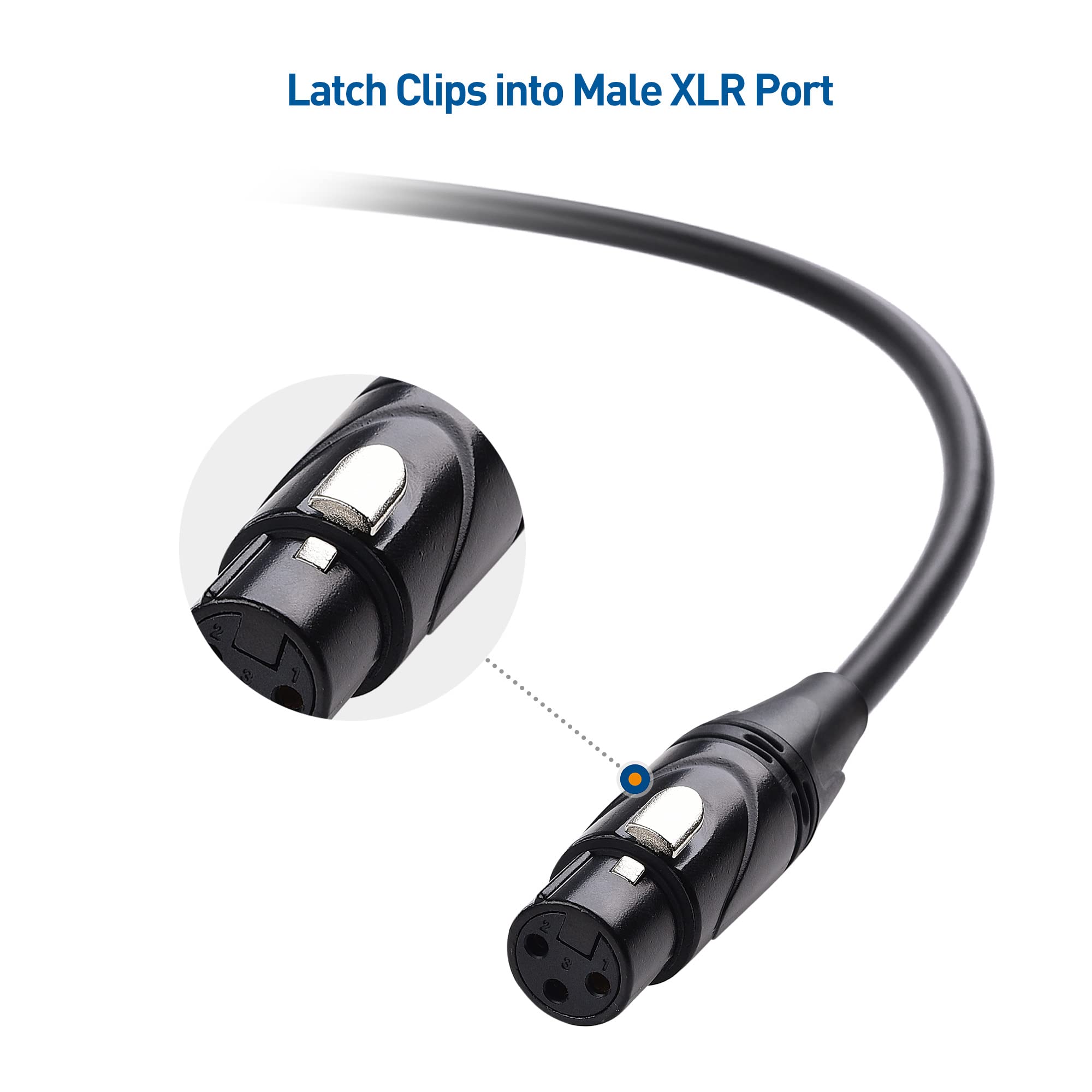 Cable Matters 2-Pack Premium XLR to XLR Microphone Cable 0.9 m, XLR Cables, Mic Cable, XLR Cable