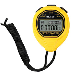 MOSTRUST Digital Waterproof Stopwatch, 30Laps Split Memory Stopwatch, No Bells, No Clock, Simple Basic Operation, Silent, ON/Off, Large Display for Swimming Running Training Coaches Referees (Yellow)