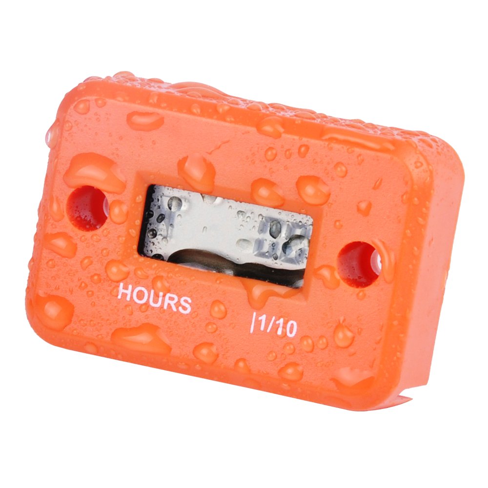 Nine Rong NR-HM006, Waterproof Gaso Engine Inductive Hour Meter For Motorcycle, Snowmobil,Motocross (ORANGE)