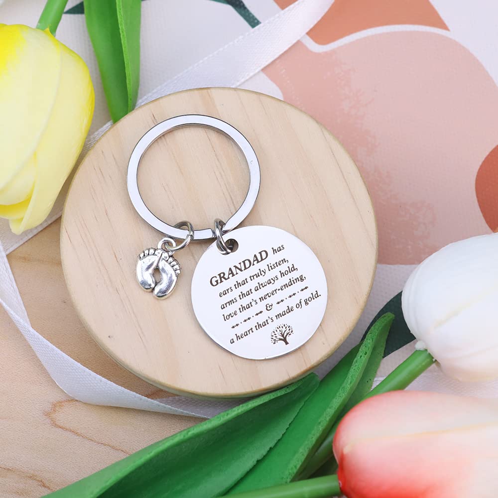 BOMEON Grandad Keyring,Grandad Keyring from Grandchildren,Grandad Father s Day Gift,Birthday Gifts for Grandad,Gifts for Grandad,Best Great Grandad Gifts,Fathers Day Grandad Gifts,Grandad Presents