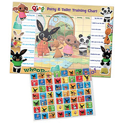 Paper Projects 01.70.30.014 Bing Potty & Training Reward Chart and Reusable Stickers, 29.7cm x 42cm