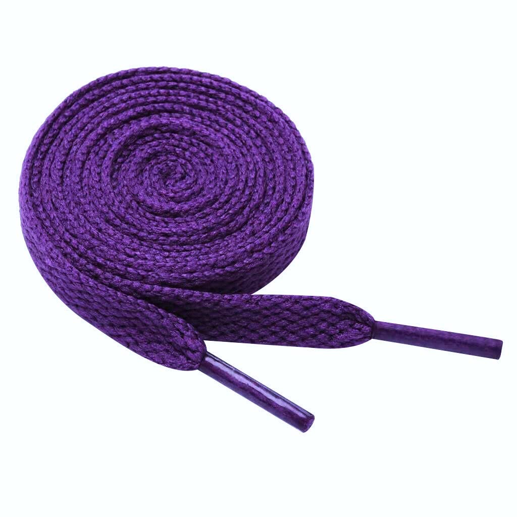 UNDERGROUND KULTURE Purple Shoelaces Flat Coloured Replacement Colour For Trainers Sneakers Universal Sports Unisex Skate Shoe Laces (11mm x 120cm)