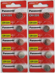 Panasonic CR1220 3 Volt Lithium Coin Battery (10 PCS)