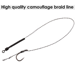 Luroad Carp Fishing Hair Rigs, 20 Pcs Curved Barbless Carp Hook Anti-Tangle Swivel Braided Thread line with 3 Card Boilie Bait Stops Dumbell Stoppers and Stringer Needle, Size 4