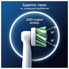 Oral-B Pro Cross Action Electric Toothbrush Head, X-Shape And Angled Bristles for Deeper Plaque Removal, Pack of 10 Toothbrush Heads, Suitable For Mailbox, White