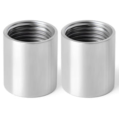 ERGAOBOY 2 Pcs 304 Stainless Steel 3/8 inches Female to 3/8 inches Female BSP Thread Straight Coupling Connectors SUS 304 Pipe Fittings