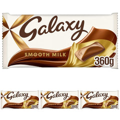 Galaxy Smooth Milk Chocolate Bar for Sharing, 360 g, (Packaging May Vary) (Pack of 4)