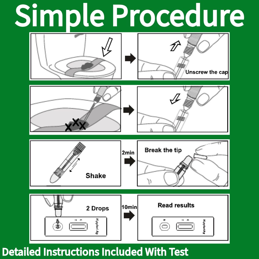 Stomach Ulcer Test Helicobacter H Pylori - Faecal Kit - One Step (1 Test)