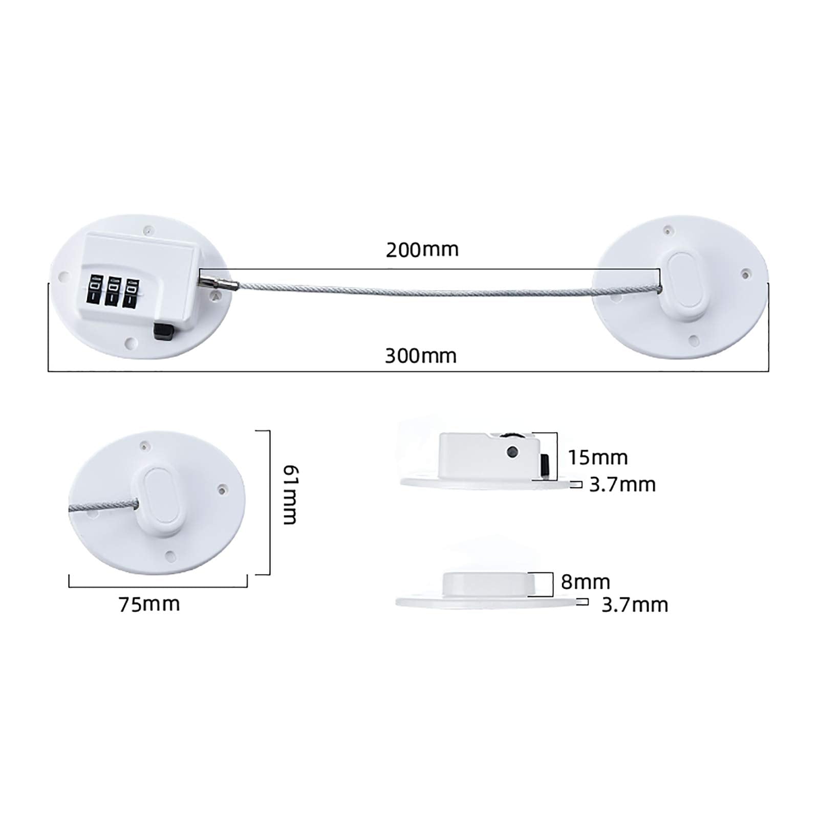 Fridge Lock Jsdoin Digital Password Refrigerator Lock Child Safety Cabinet Locks Mini 3M Adhesive Safety Kids Lock Fridge Locks for Adults Suitable Freezer Door File Drawer Cabinet Cupboard Windows