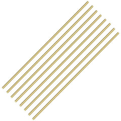 8PCS 4mm Brass Rod, Metal Solid Round Brass Rod Pin Lathe Bar Stock for RC Model Airplane Helicopter DIY Craft, 4mm in Diameter 300mm in Length