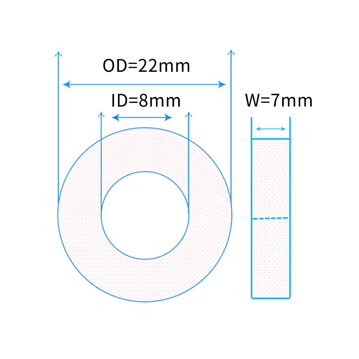 2 Pcs Deep Groove Ball Bearing Rubber Cover Bearing Ball Bearings 608RS 8x22x7mm Pre-Lubricated Bearings High-Carbon Steel Silver